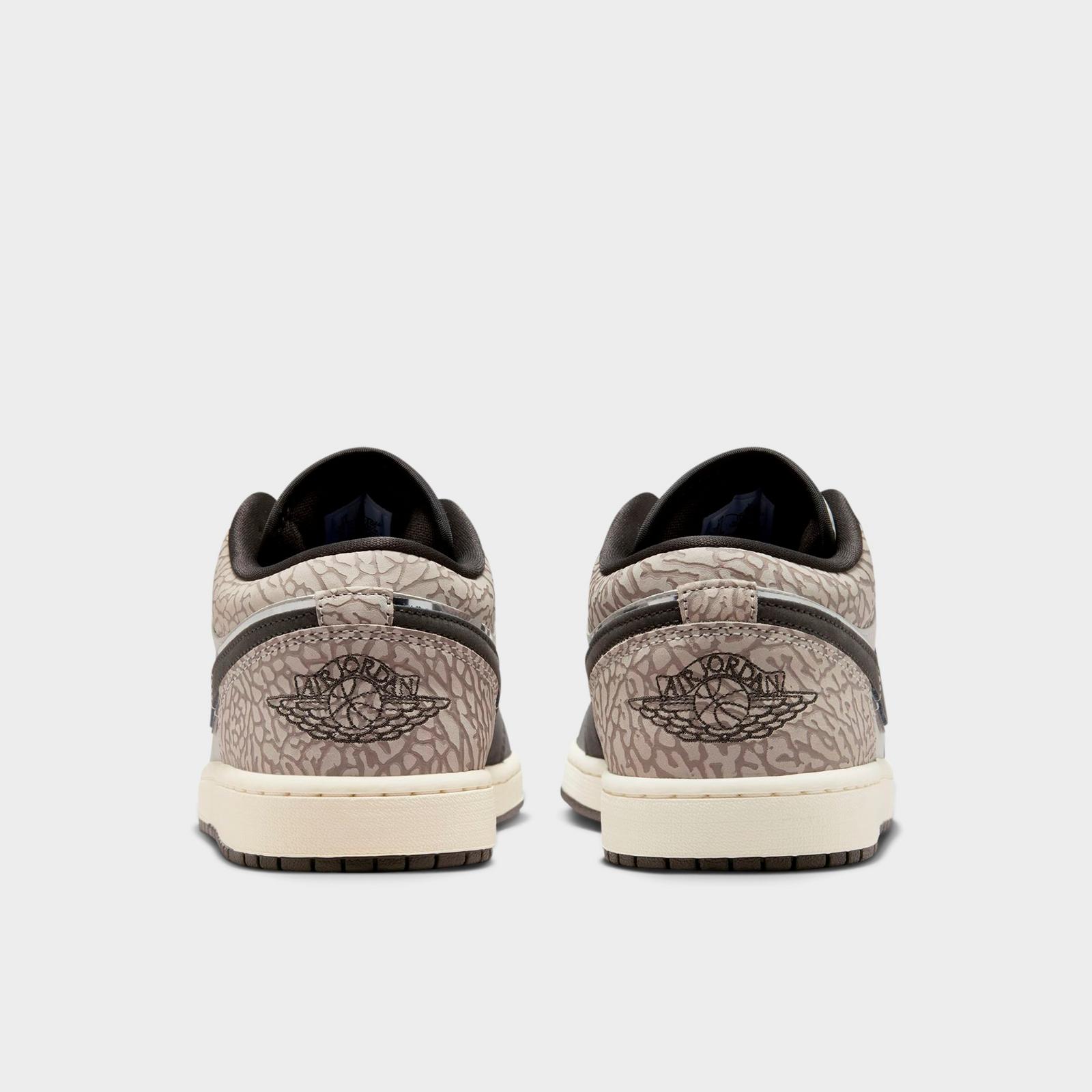 Men's Air Jordan Retro 1 Low OG SE Casual Shoes - Sail/Infrared/Deep Pewter - view 4