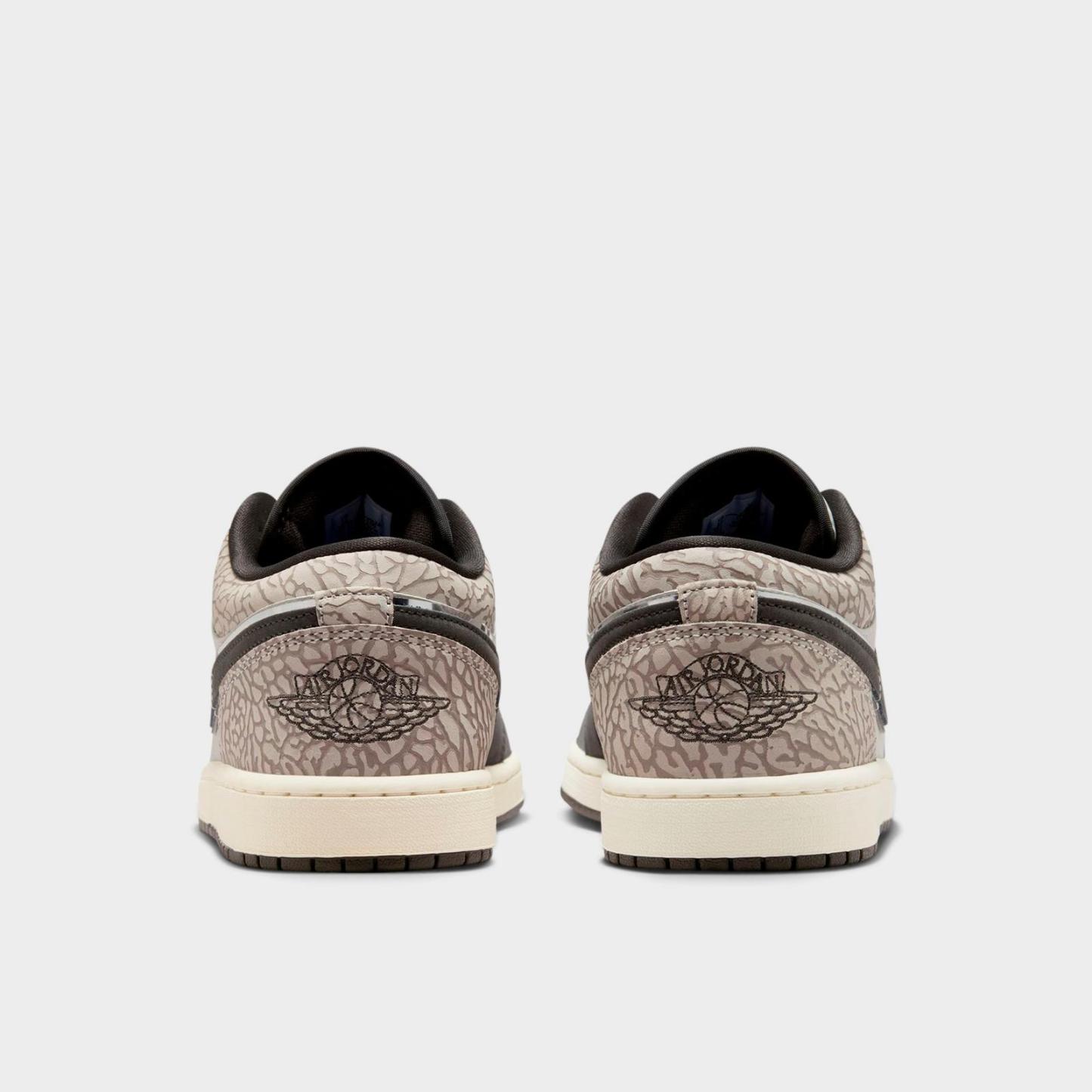 Men's Air Jordan Retro 1 Low OG SE Casual Shoes - Sail/Infrared/Deep Pewter - view 4