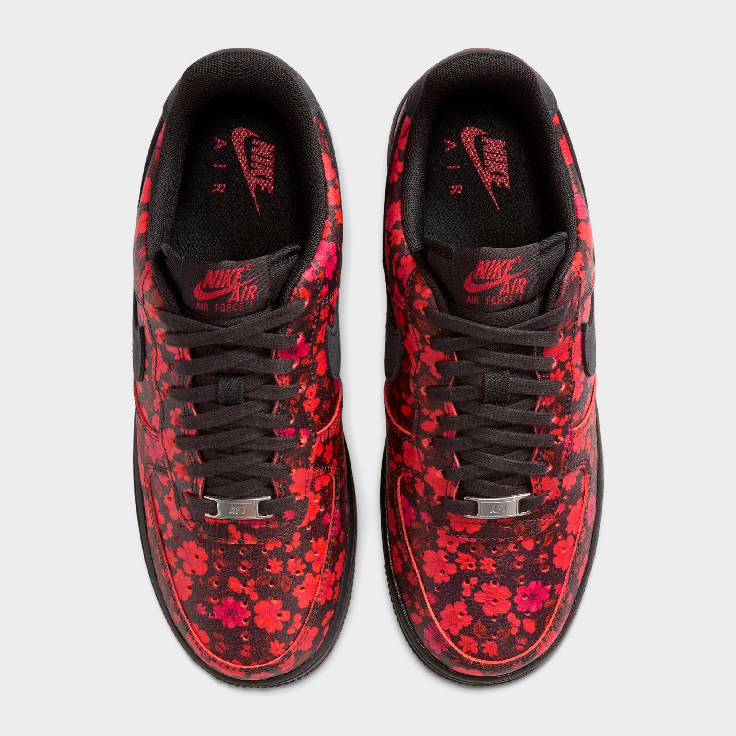 Women's Nithtke Air Force 1 '07 Floral Casual Shoes - Multi-Color/Cinnabar/Off Noir - Top view