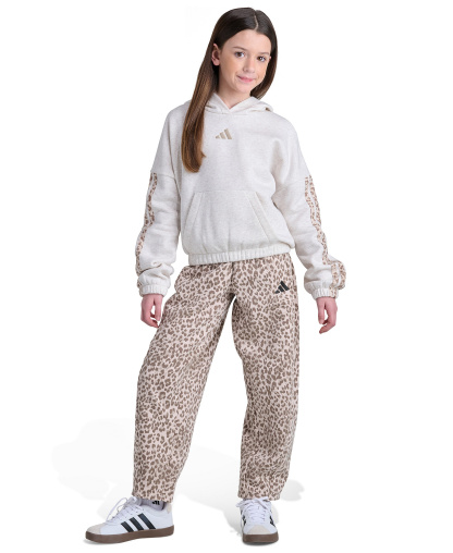 adidas Girls' 8-16 Long-Sleeve Embroidered Logo Hoodie - Oatmeal Heather