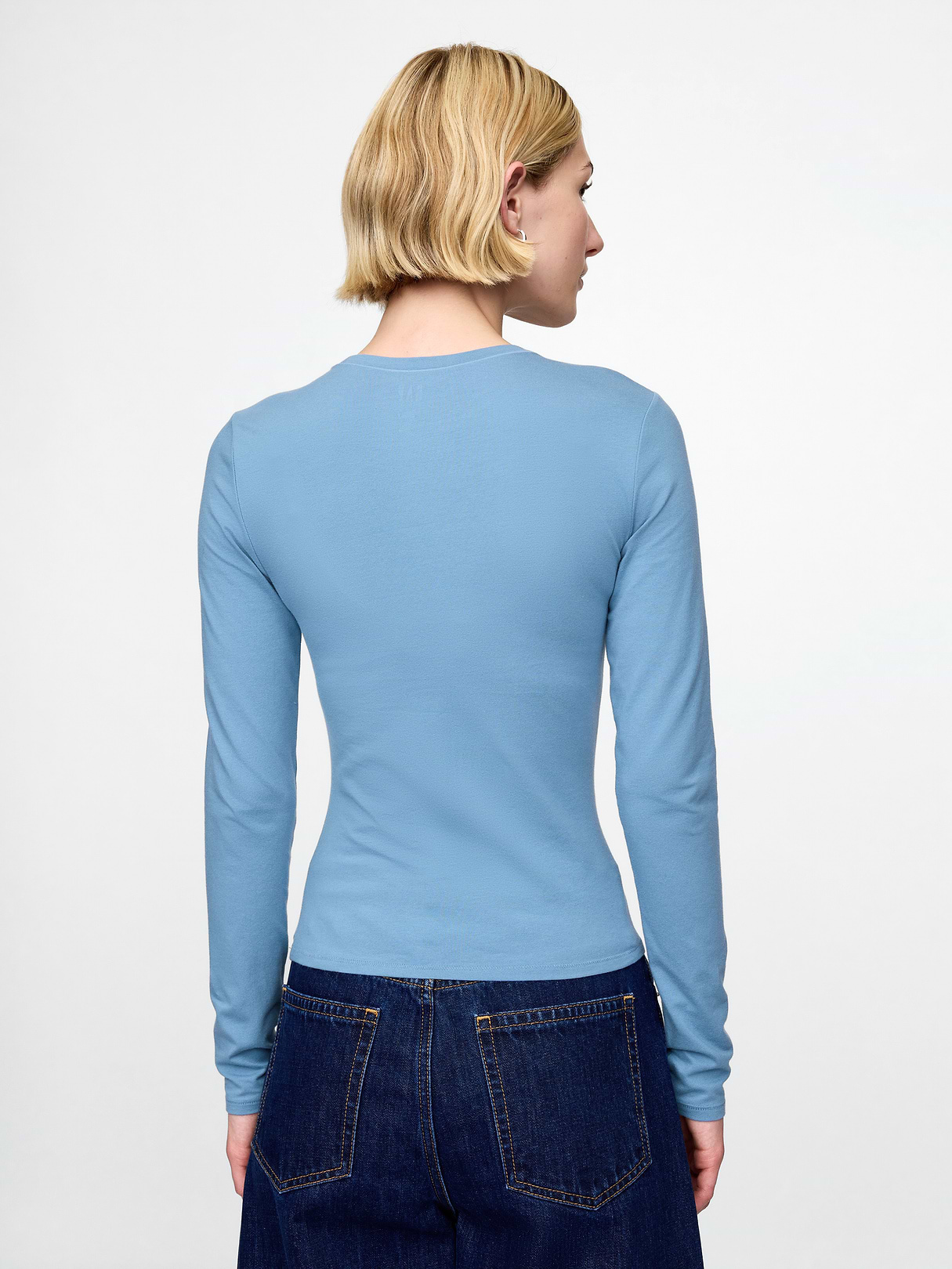 CloseKnit Jersey T-Shirt - Soft cornflower blue