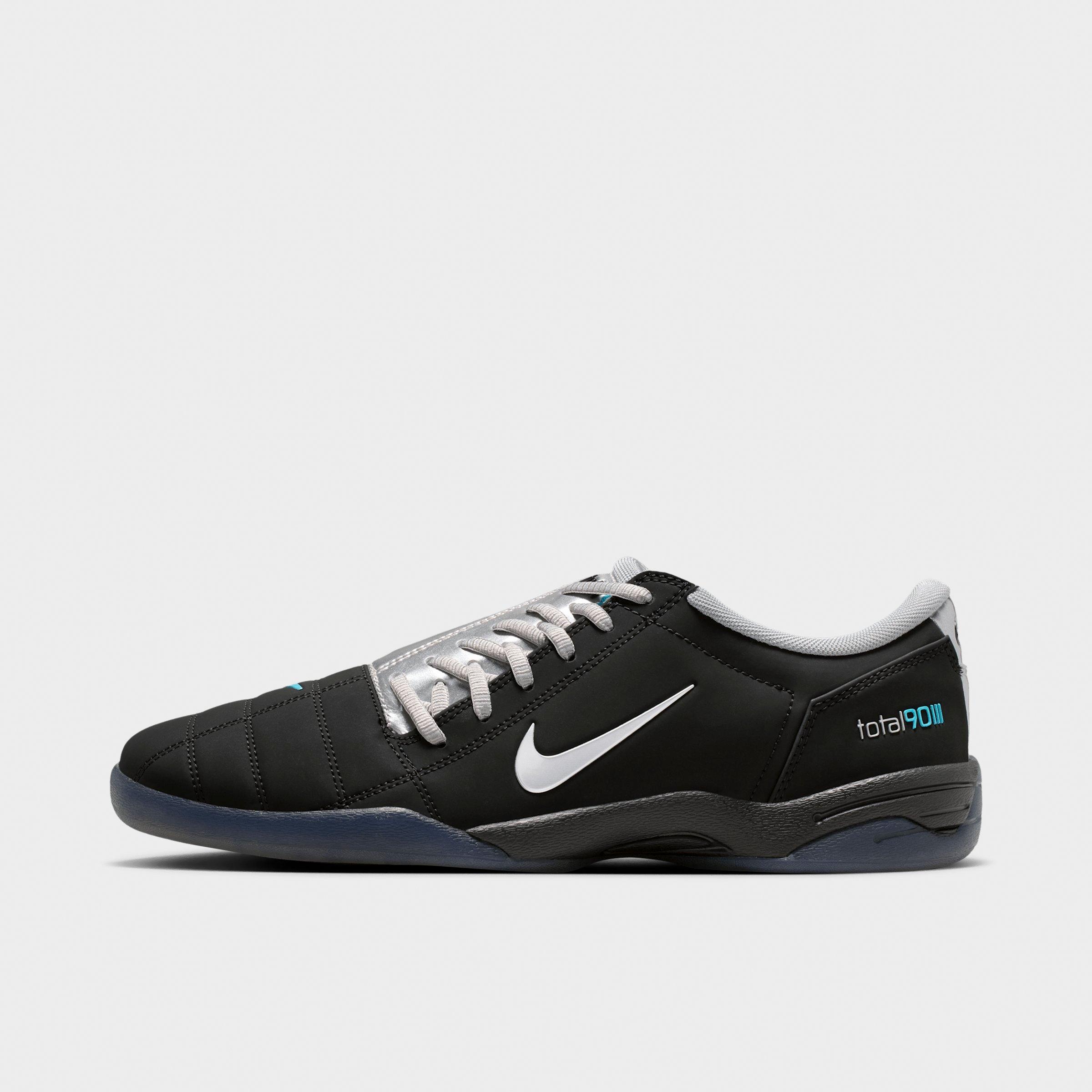 Men's Nithtke Total 90 Casual Shoes - Part 2 - Black/Gamma Blue/Metallic Silver - Left shoe facing left. Outside of the shoe.