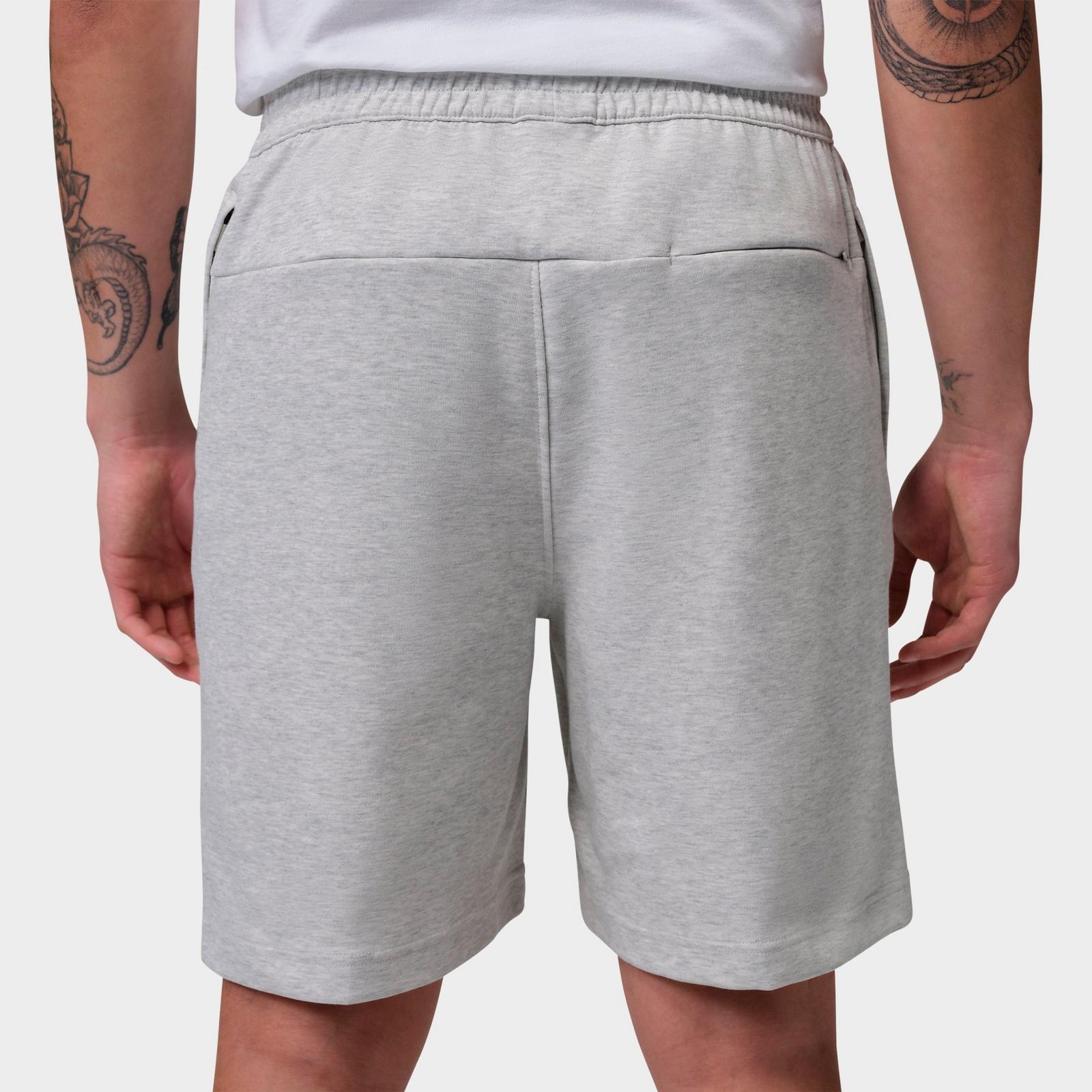 Men's Jordan Sport Hoop Fleece Shorts - Grey Heather/Pale Grey/Black - view 3