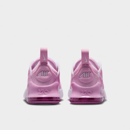 Kids' Toddler Nithtke Air Max 270 Casual Shoes - Pink Rise/White - Back view
