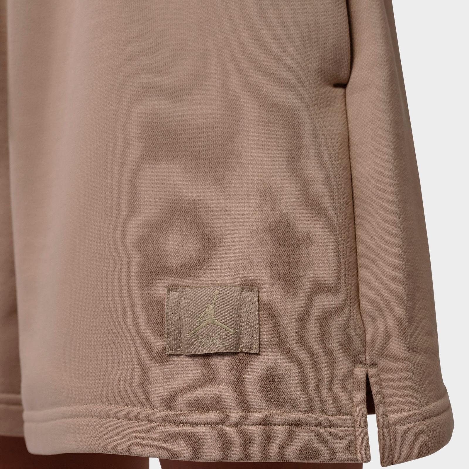 Women's Jordan Flight Fleece Shorts - Khaki/Limestone - view 4