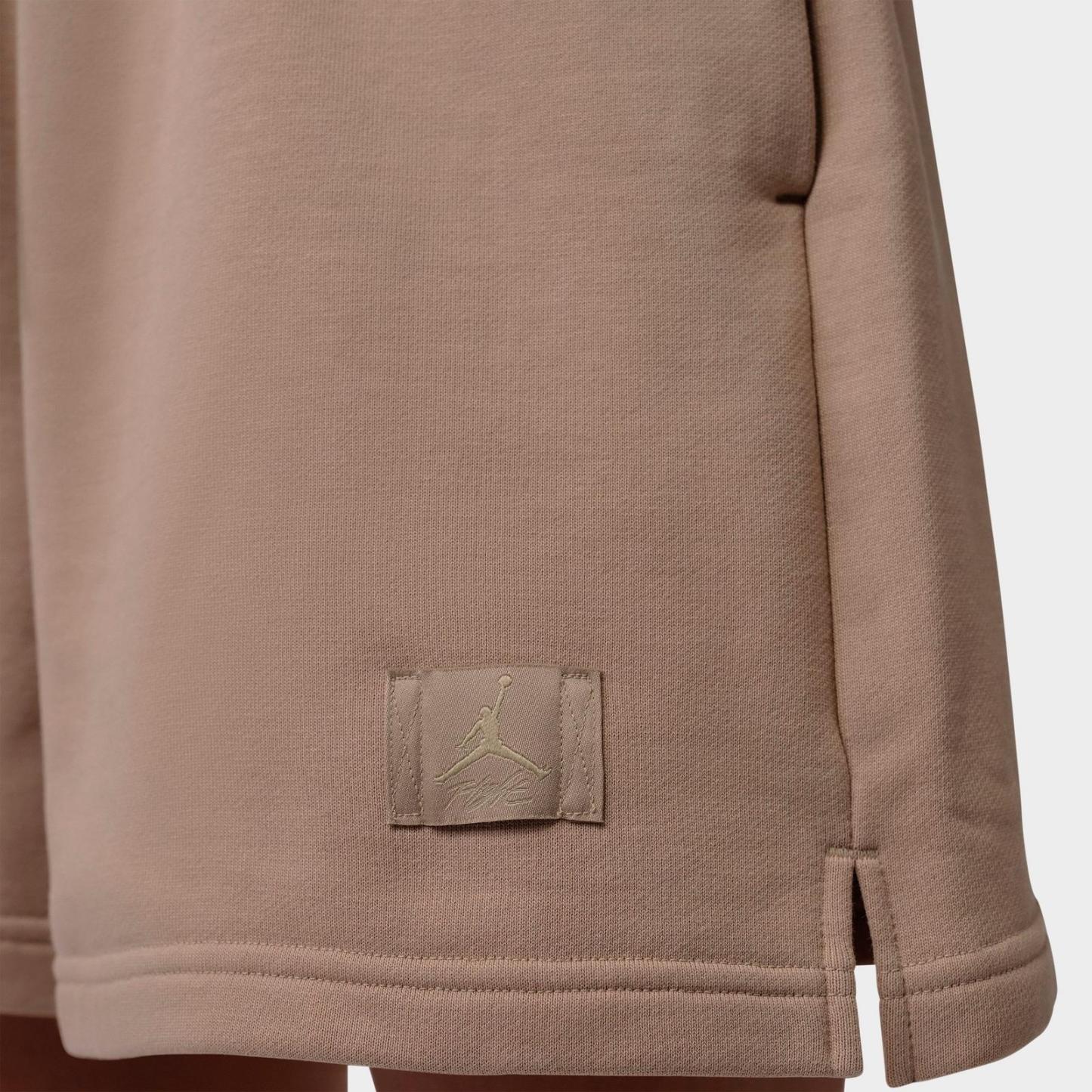 Women's Jordan Flight Fleece Shorts - Khaki/Limestone - view 4