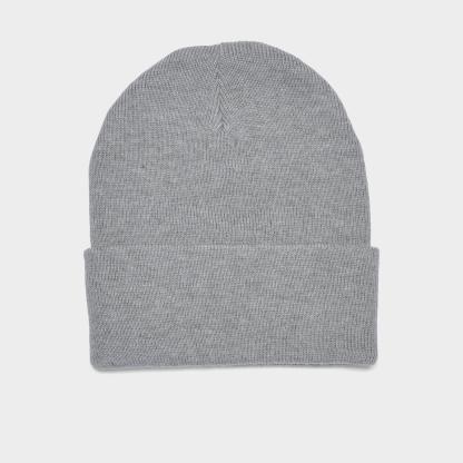 Nithtke Peak Swoosh Beanie Hat - Dark Grey Heather/White