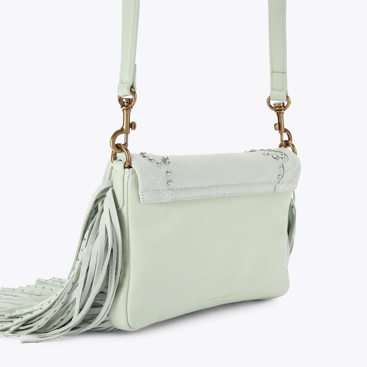 Kurt Geiger London Oxford Fringe Shoulder Bag - Green - view 4