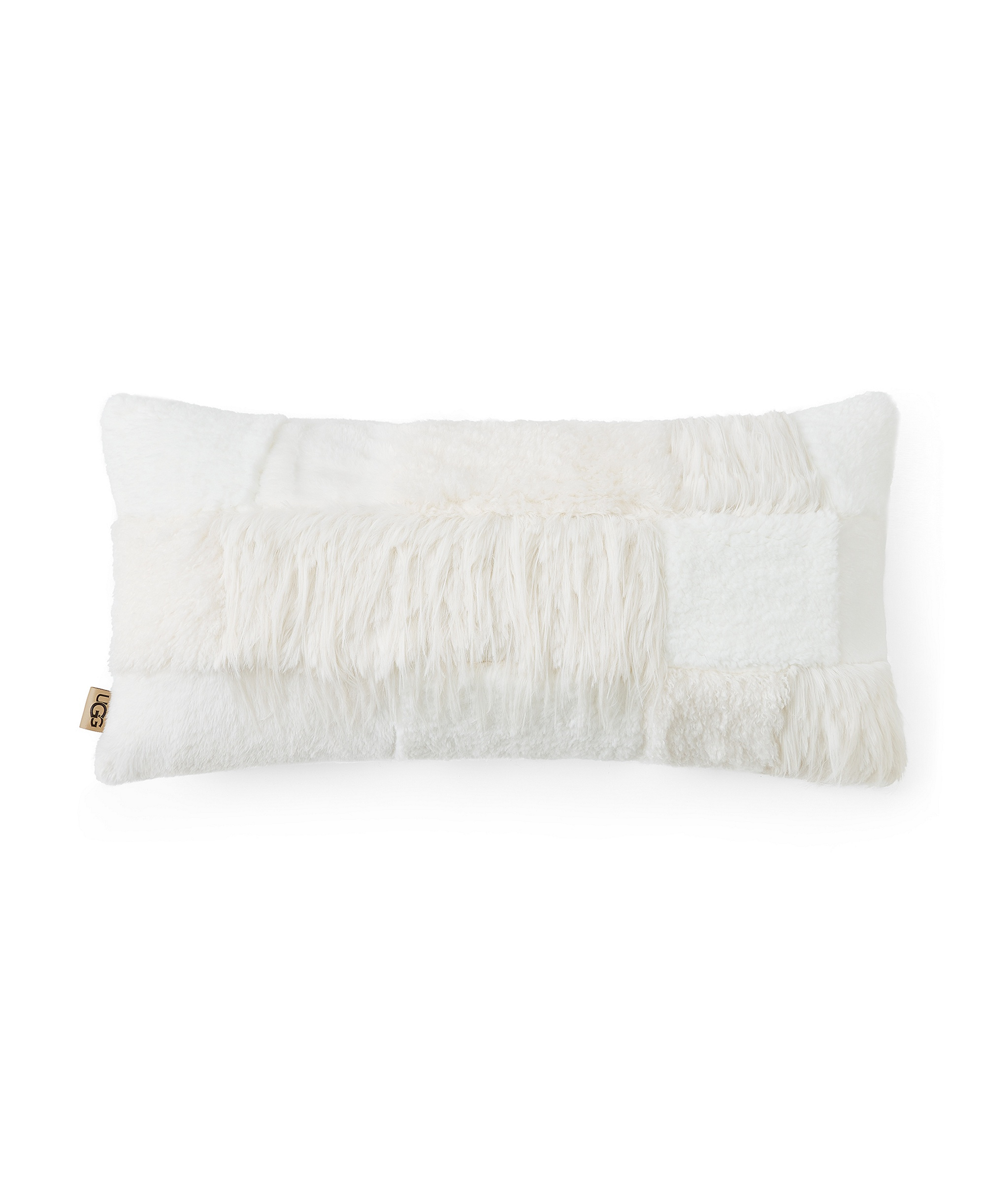 UGG® Corben Patchwork Decorative Pillow, 14" x 30" - Snow