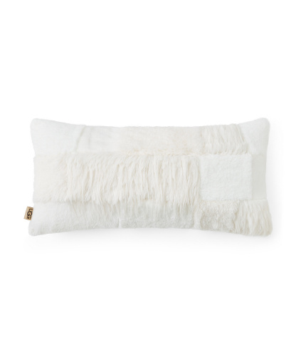 UGG® Corben Patchwork Decorative Pillow, 14" x 30" - Snow