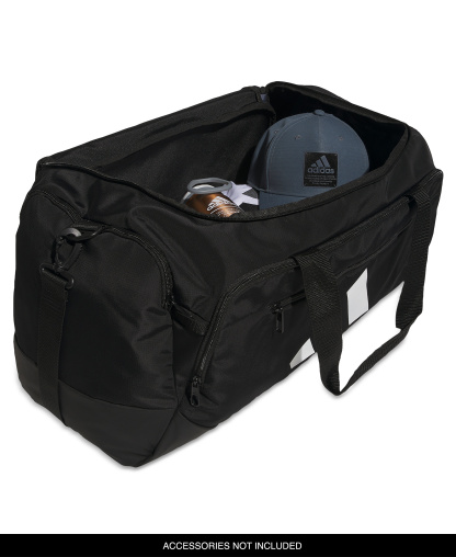 adidas Men's Medium Defender Logo Duffel Bag - Black