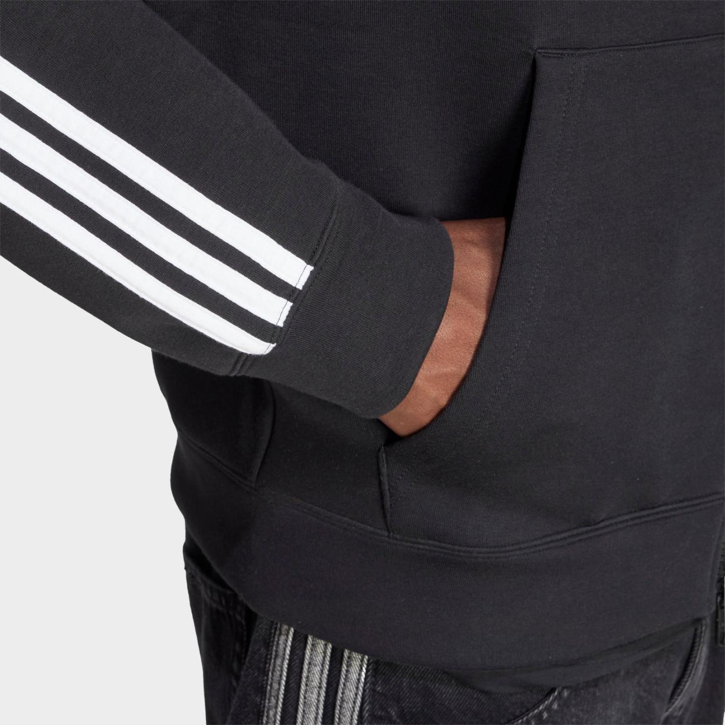 Men's adidas Originals adicolor Spacer Oversized Full-Zip Hoodie - Black - view 4