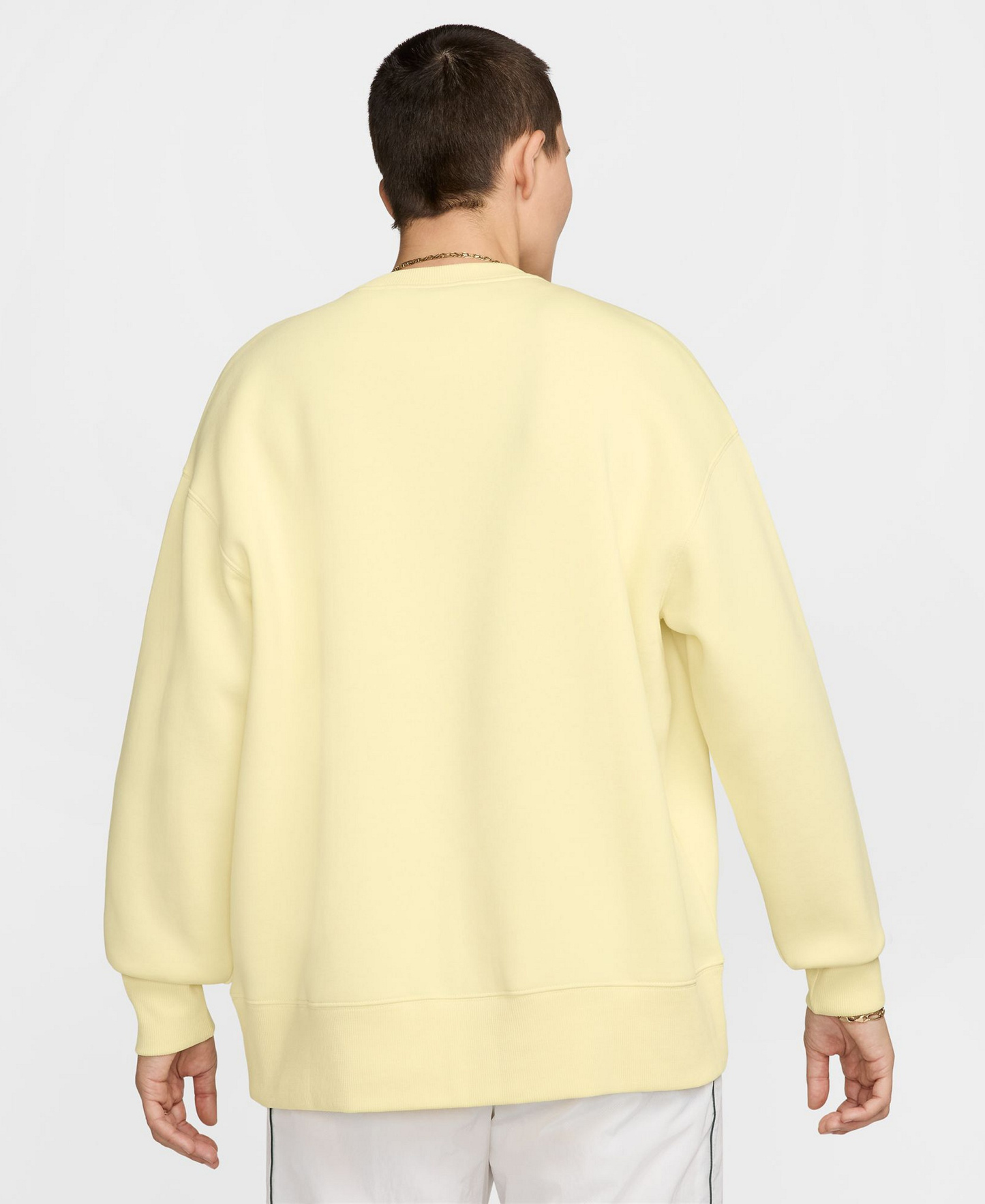 Nike Women's Sportswear Phoenix Fleece Oversized Crew Neck Sweatshirt - Alabaster/sail