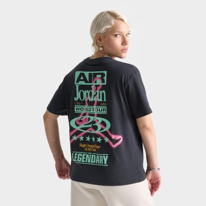 Women's Air Jordan World Tour Girlfriend T-Shirt - Off Noir - view 1
