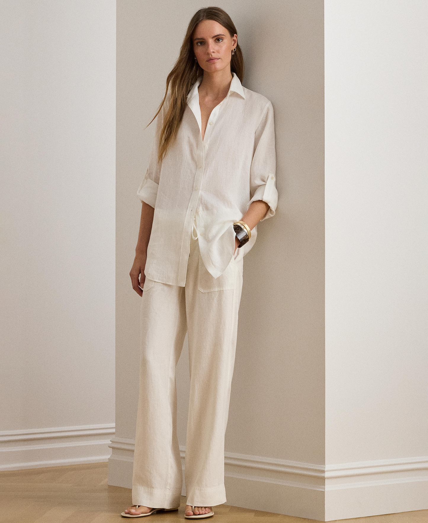 Lauren Ralph Lauren Women's Linen Shirt - White