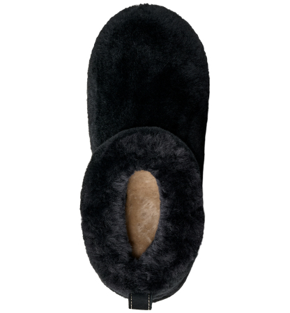 UGG® Women's Classic Ultra Mini Fluffed Round Toe Booties - Black