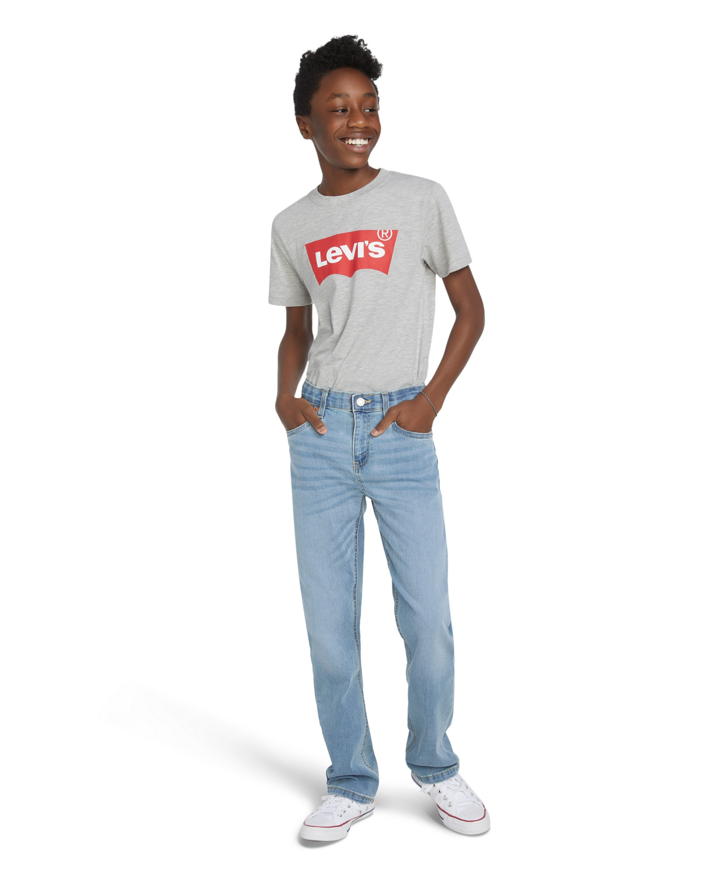 Levi's Boys' 8-20 514 Straight Fit Stretch Performance Jeans - Blue Stone