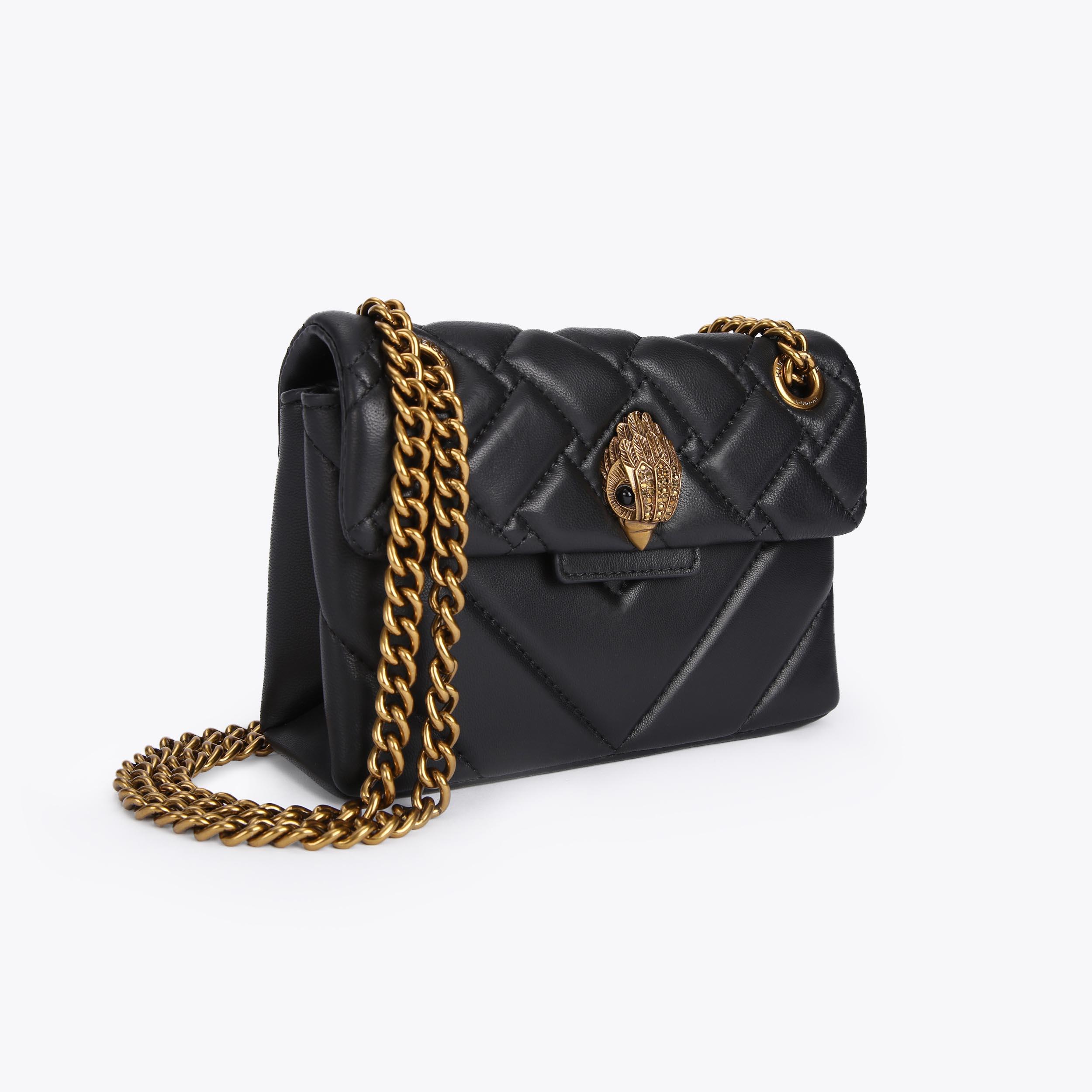 Kurt Geiger London Mini Leather Kensington Bag - Black - view 3