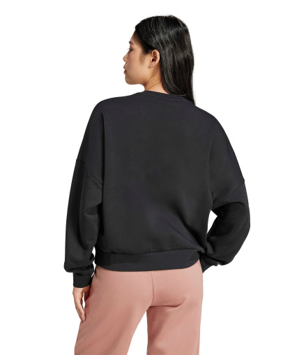 adidas Women's Essentials Crewneck Small-Logo Sweatshirt - Black/White