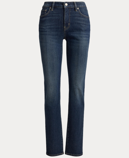 Lauren Ralph Lauren Women's Mid-Rise Slim Straight Jeans - Marina Wash