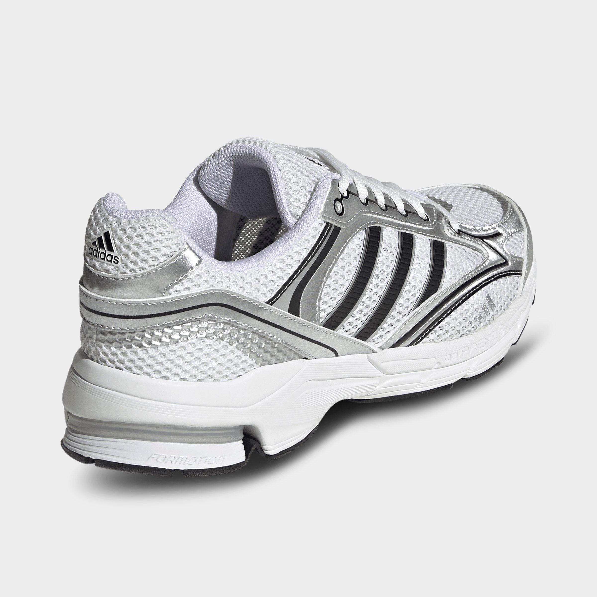 Men's adidas Spiritain 2000 Casual Shoes - Part 1 - Cloud White/Silver Metallic/Core Black - Back view