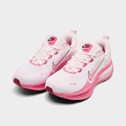 Women's Nithtke Vomero 18 Running Shoes - Part 2 - White/Pearl Pink/Team Red/Peony - Both shoes facing left
