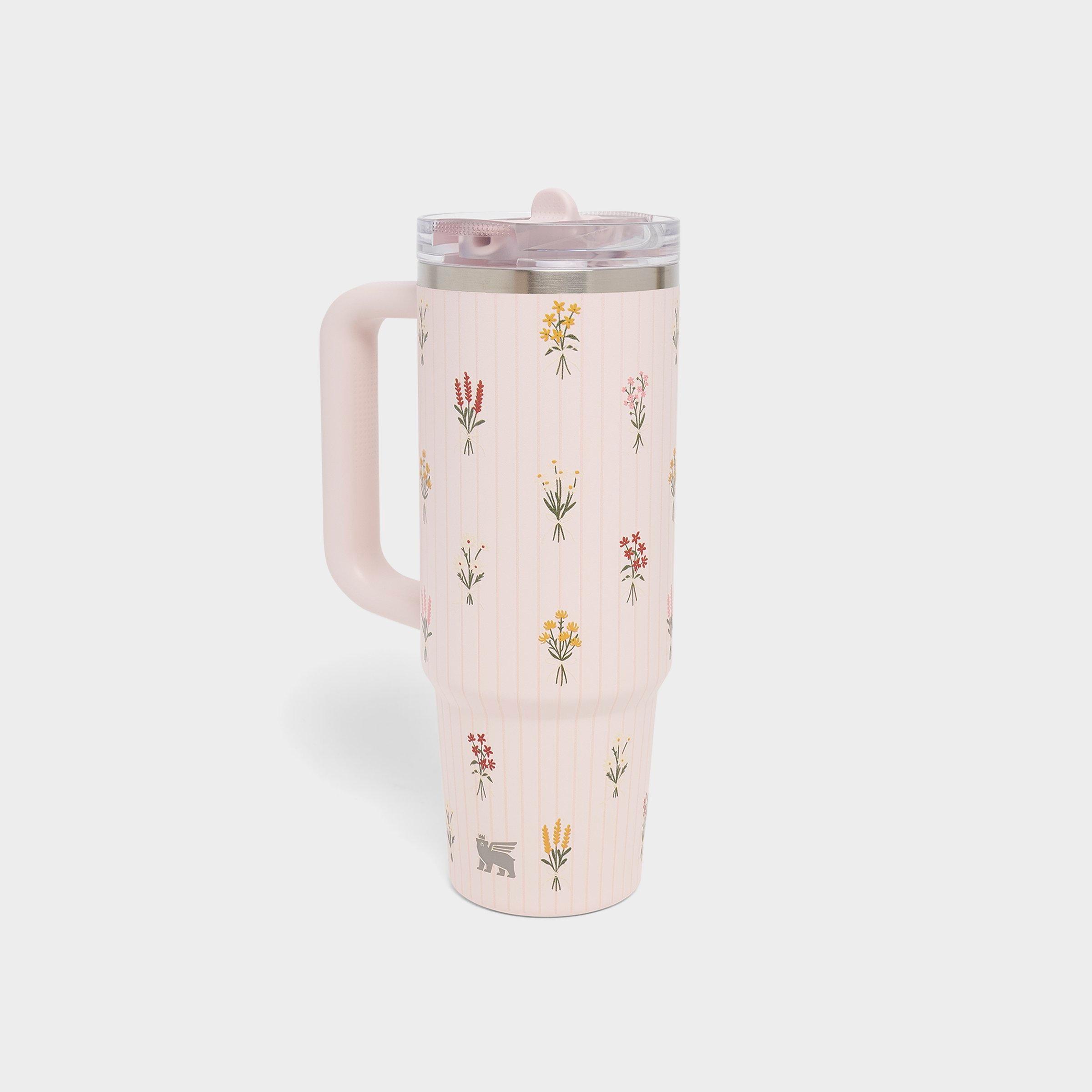Stanley x Caitlin Clark Quencher ProTour Flip Straw Tumbler (30 oz) - Rose Quartz Bouquet