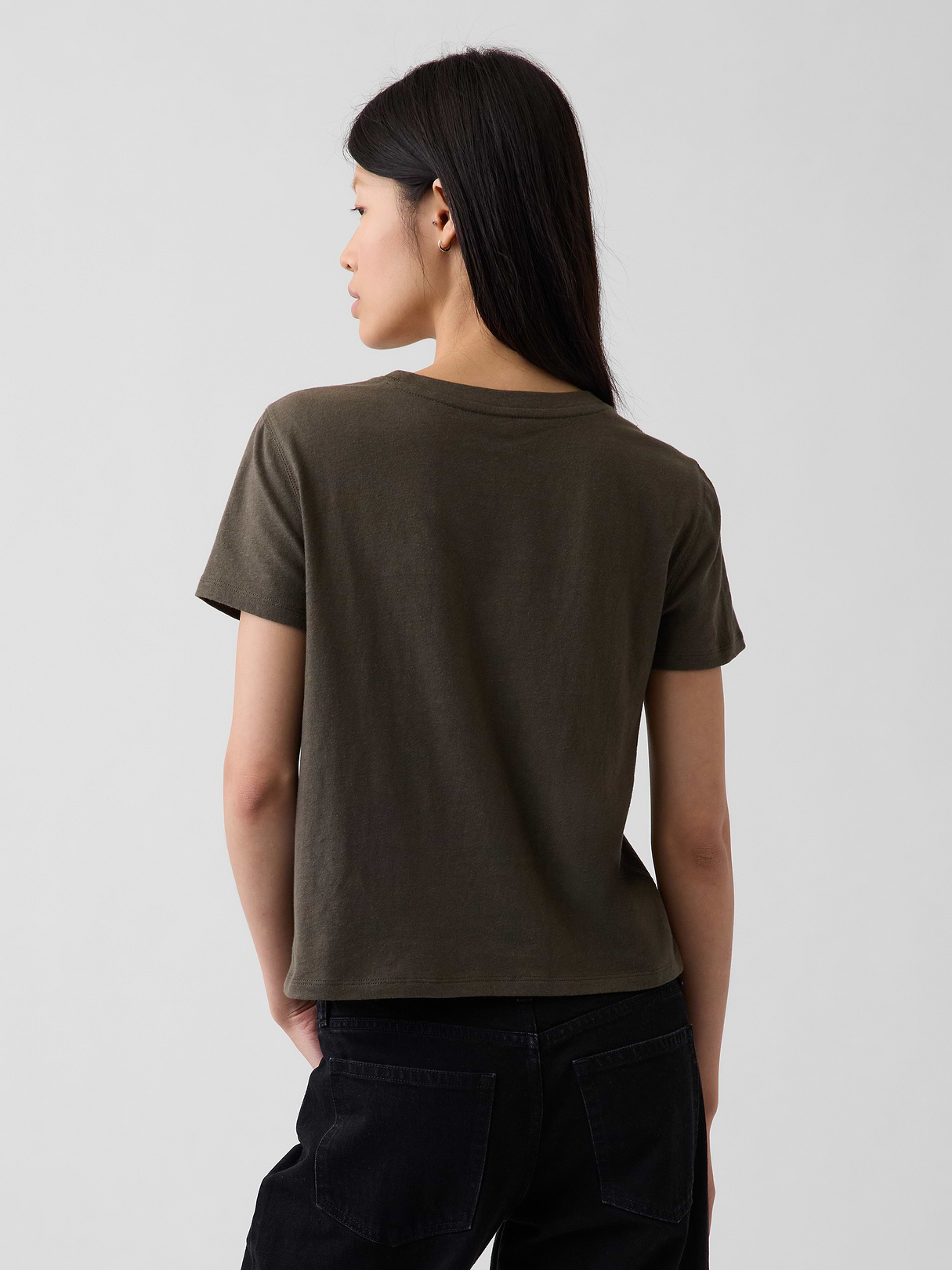 100% Cotton Authentic Shrunken T-Shirt - Bamboo green