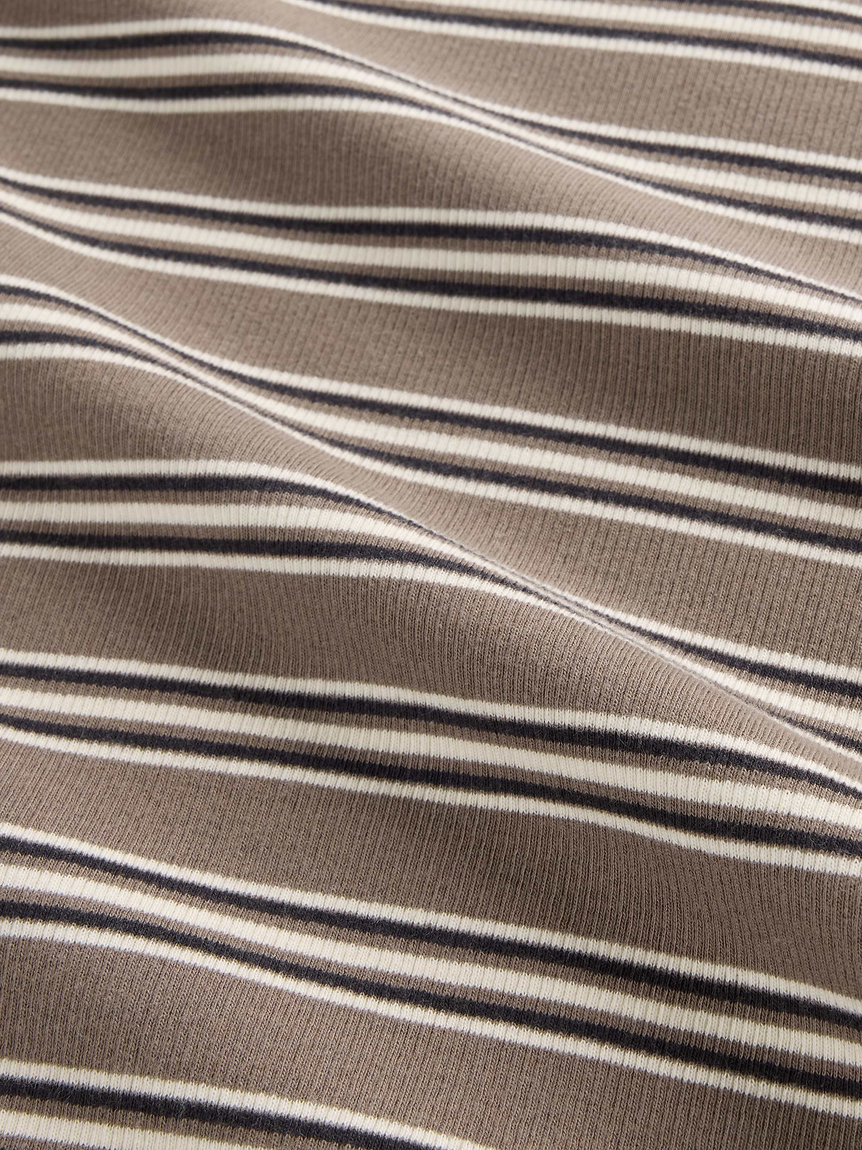 Modern Crewneck T-Shirt - Toasted almond brown stripe