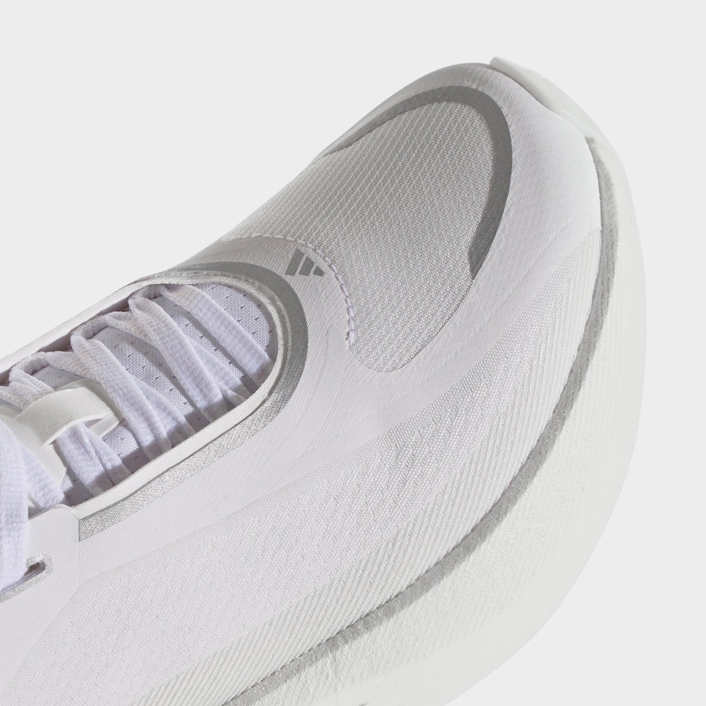 Women's adidas Hyperboost Edge Running Shoes - Part 1 - Cloud White/Silver Metallic/Zero Metallic - Detail shot