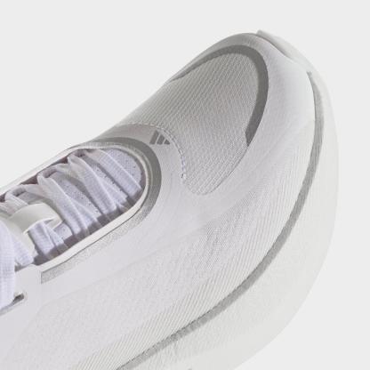 Women's adidas Hyperboost Edge Running Shoes - Part 1 - Cloud White/Silver Metallic/Zero Metallic - Detail shot