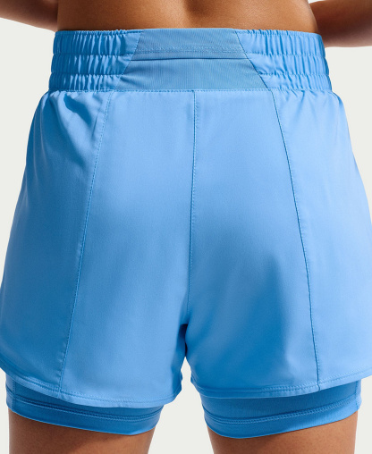 Nike Women's One Dri-Fit High-Waist 2-in-1 Shorts - University Blue/white