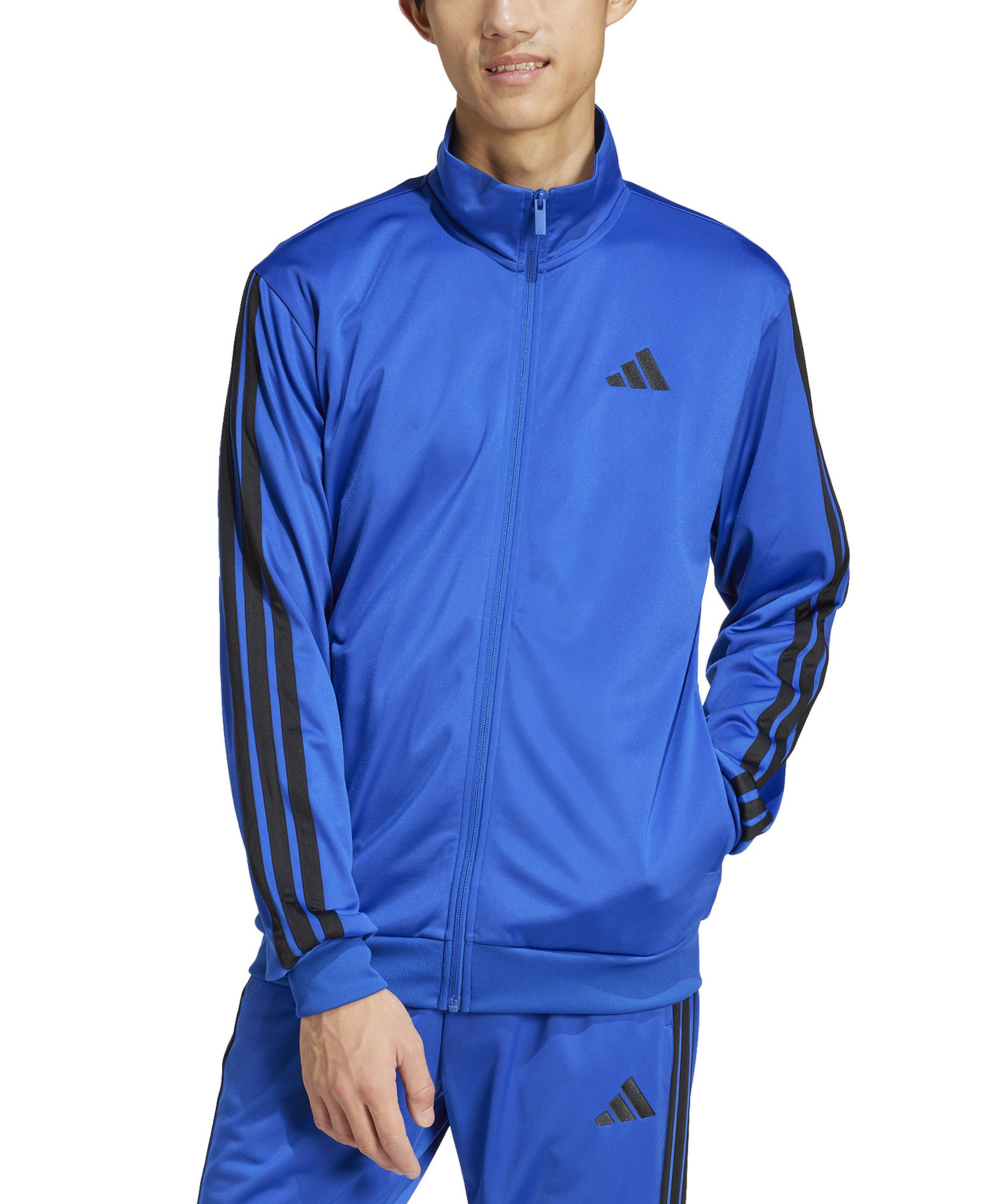 adidas Men's 3-Stripes Tricot Track Jacket - Team Royal/Black