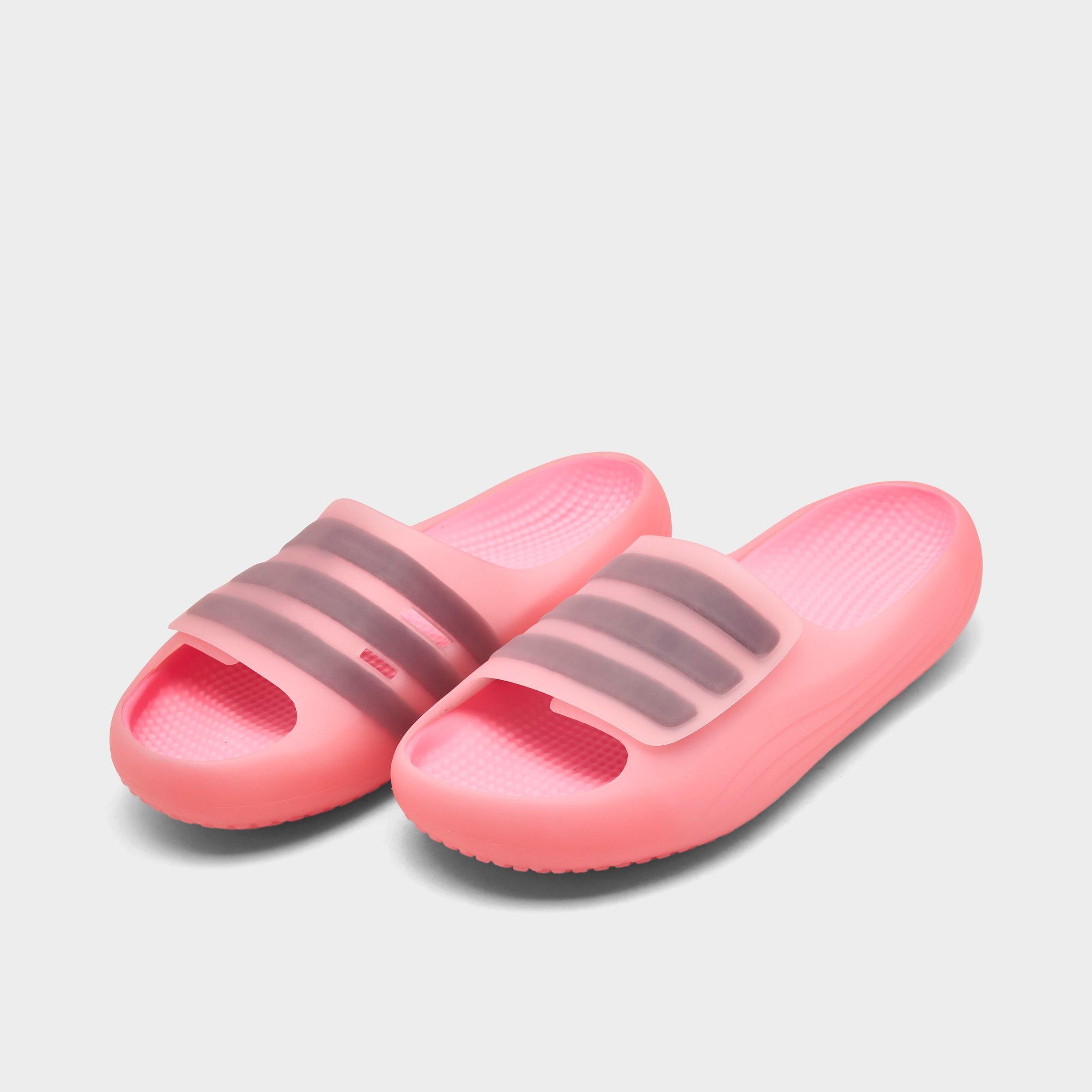 Men's adidas Originals adislide Slide Sandals - Light Pink/Core Black/Beam Pink - Both shoes facing left
