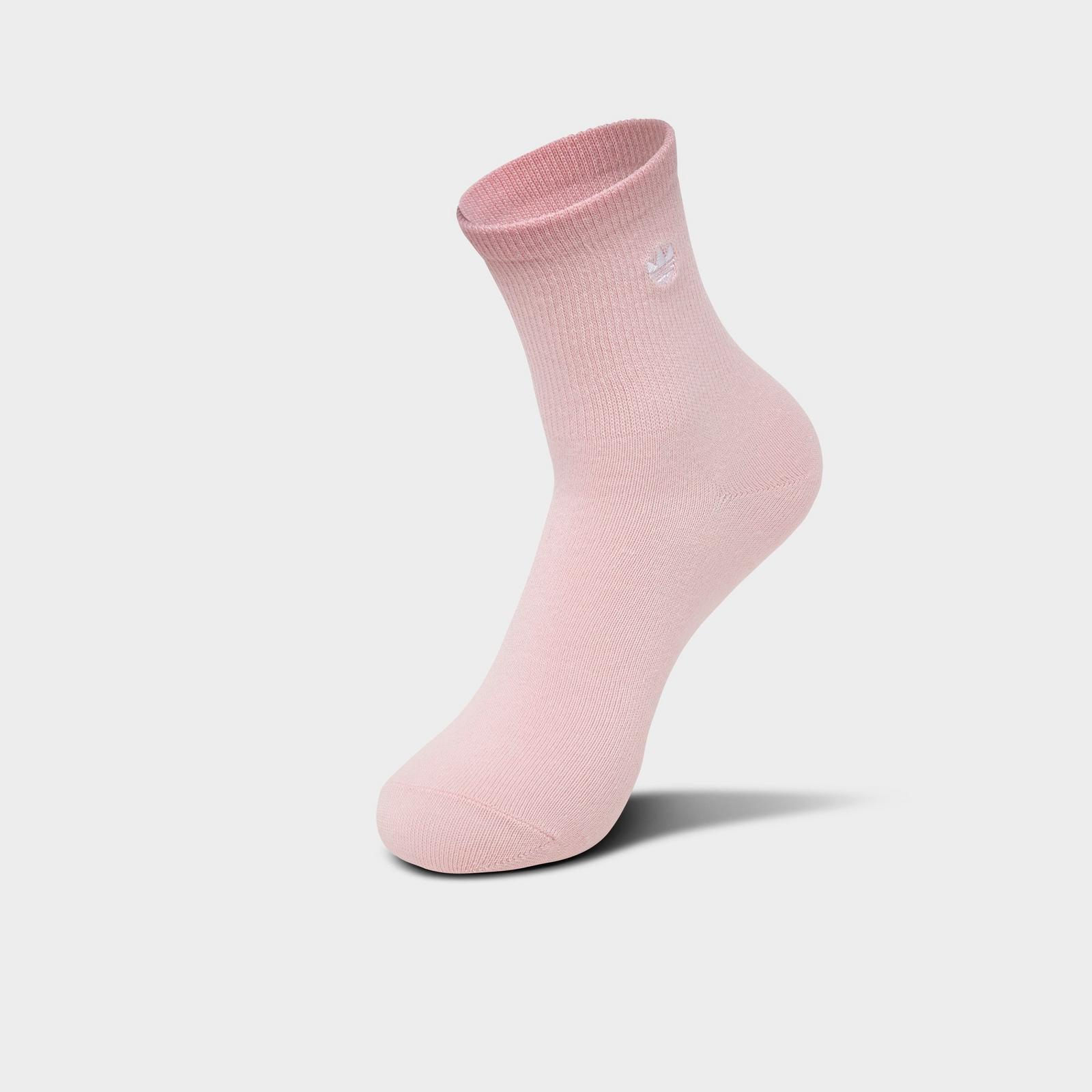 adidas Originals Trefoil Luna Quarter Socks (3-Pack) - Aura Coffee/Pink/White - view 4