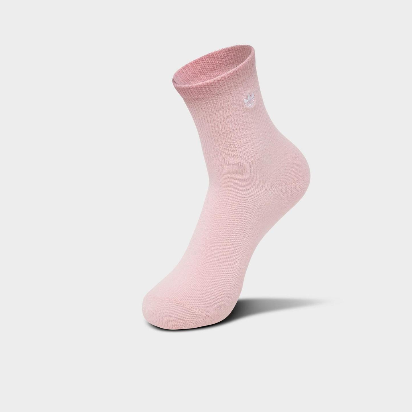 adidas Originals Trefoil Luna Quarter Socks (3-Pack) - Aura Coffee/Pink/White - view 4
