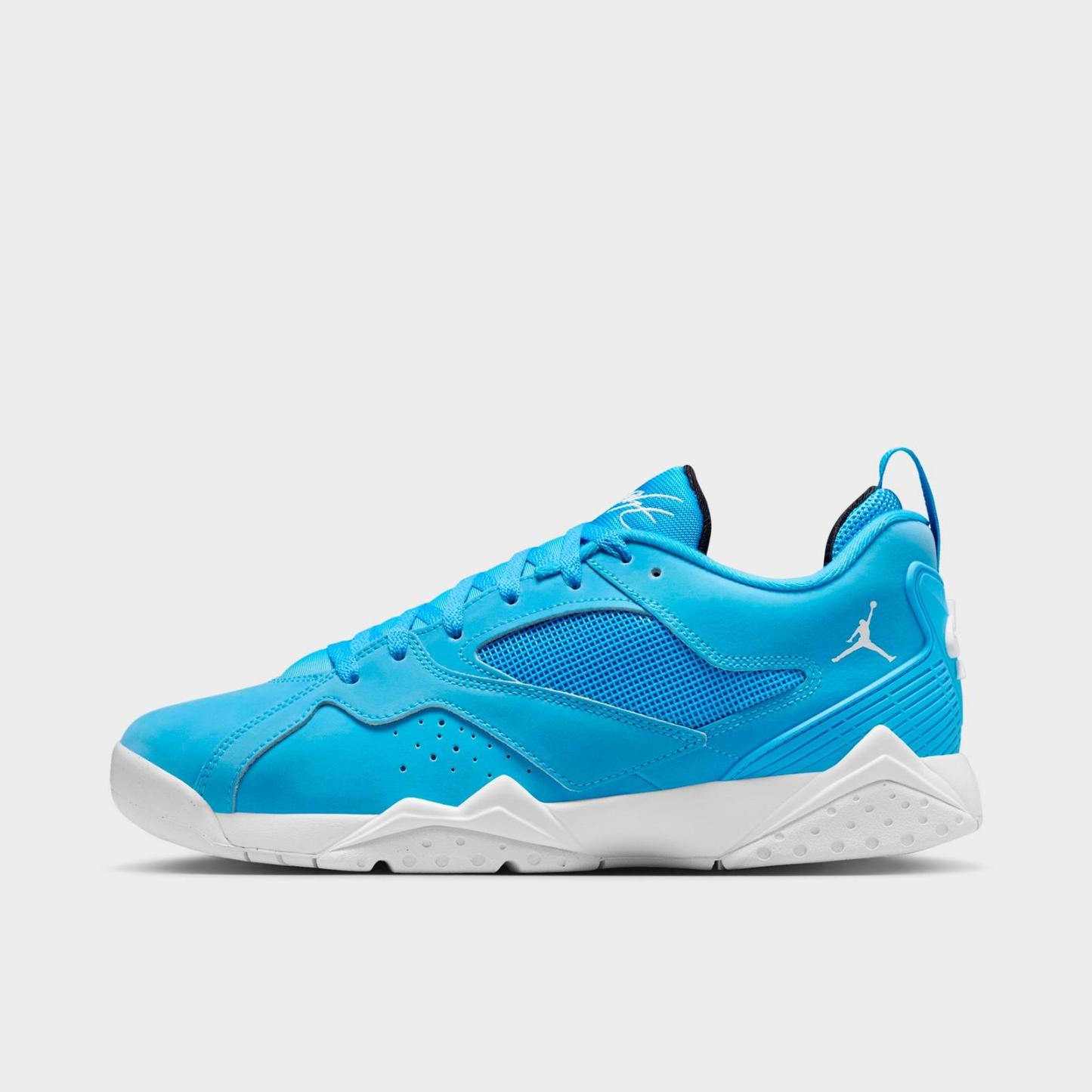 Men's Air Jordan MVP 92 Casual Shoes - University Blue/Black/White - Left shoe facing left. Outside of the shoe. - view 1
