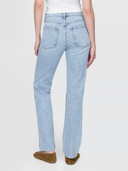 High Rise '90s Slim Straight Jeans - Western light wash