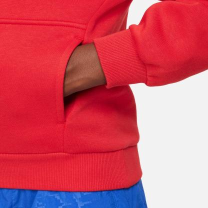 Big Kids' Nithtke Sportswear Club Fleece Pullover Hoodie - University Red/White
