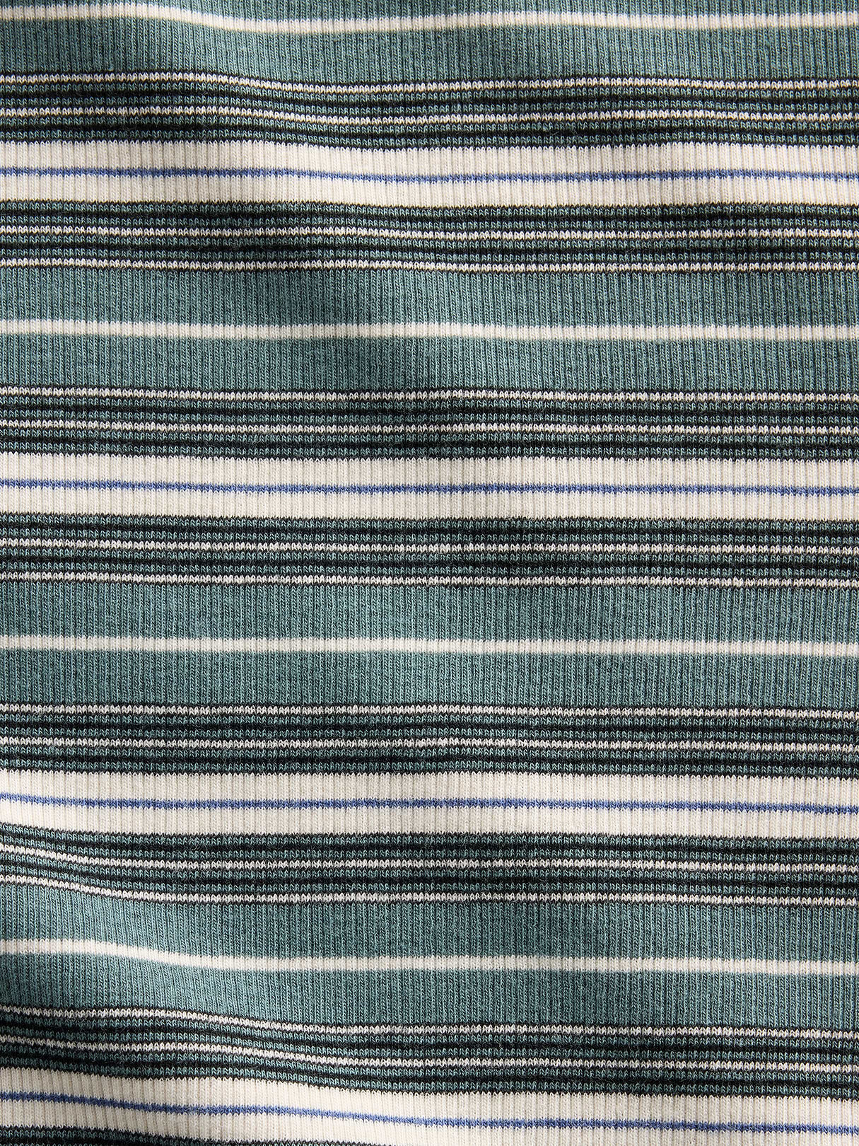 Modern Rib T-Shirt - Green stripe
