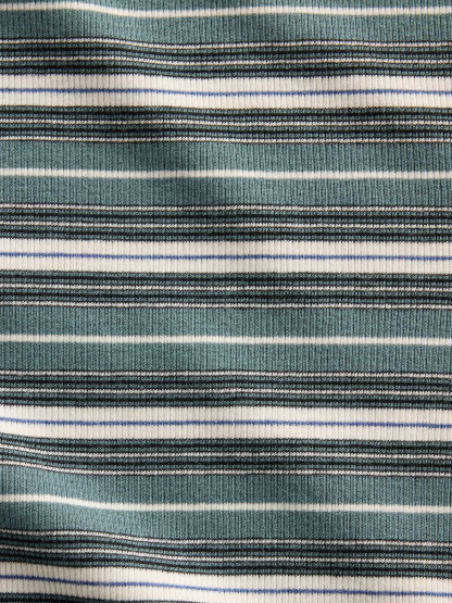Modern Rib T-Shirt - Green stripe