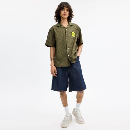Coach | Brain Dead Signature Camp Shirt - Green - view 2
