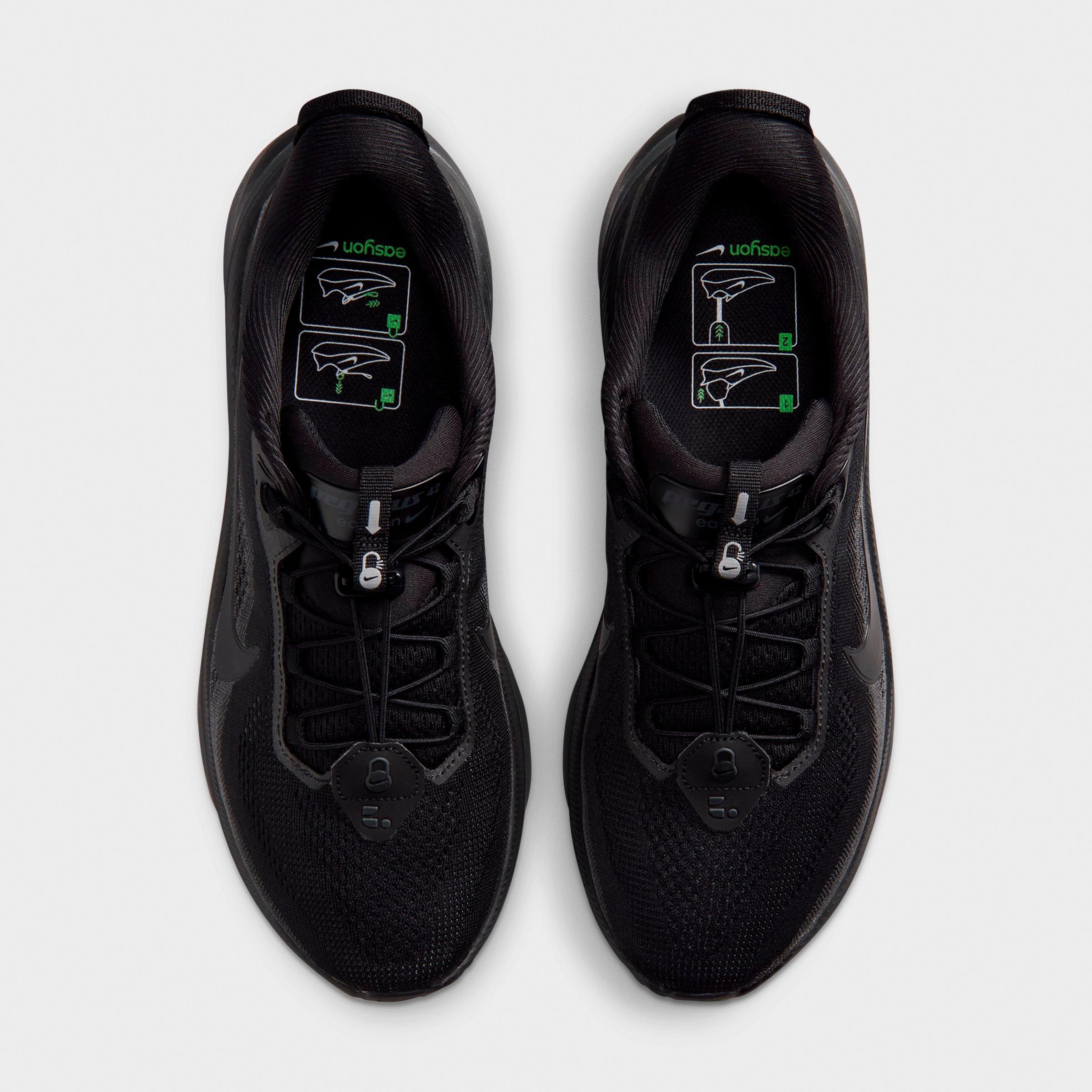 Men's Nithtke Pegasus 42 EasyOn Running Shoes - Black/Anthracite/Black - Top view