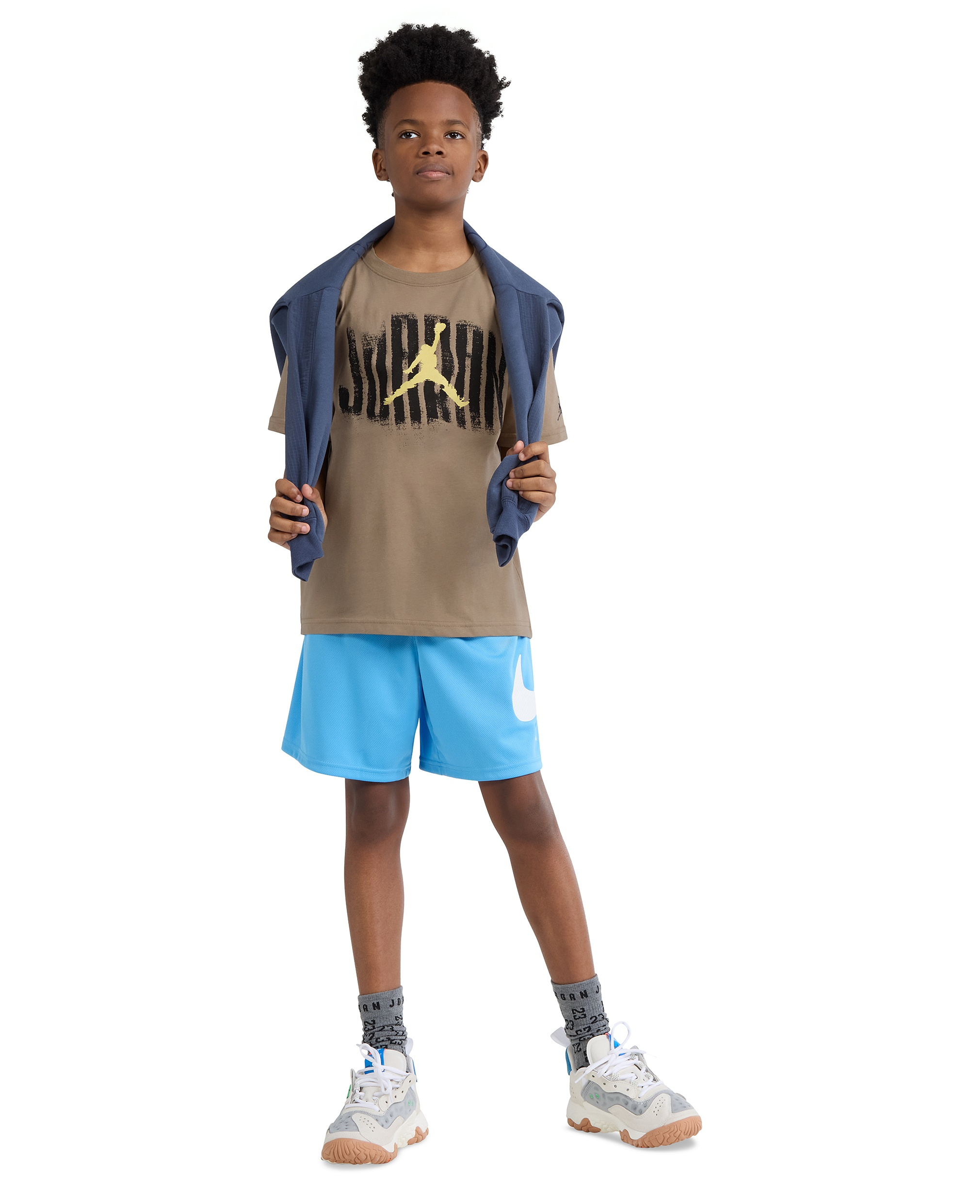 Jordan Boys' 8-20 Distressed Short-Sleeve T-Shirt - Light Brown