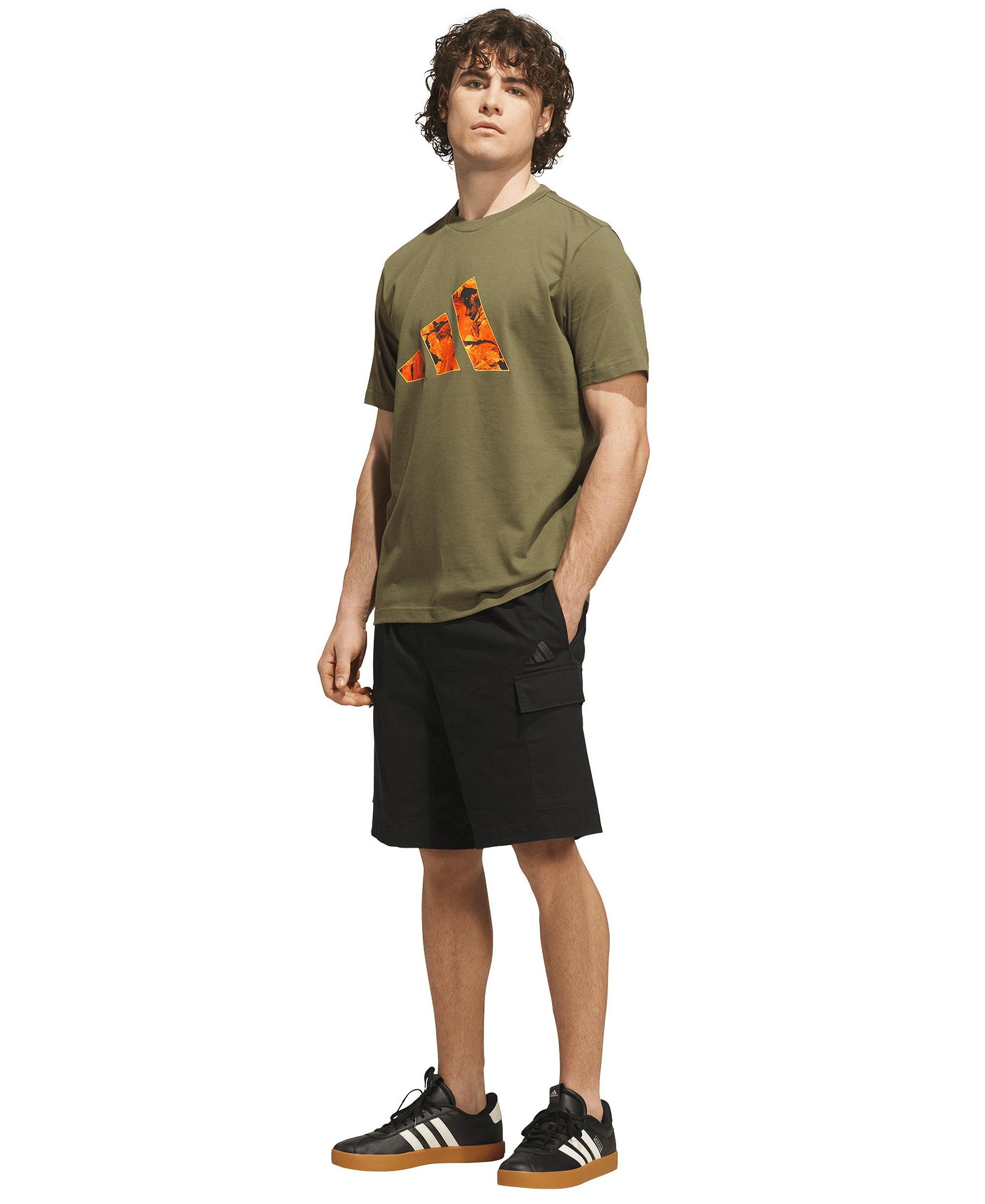 adidas Men's Rock Inspired Camo Graphic Crewneck T-Shirt - Olive Strata