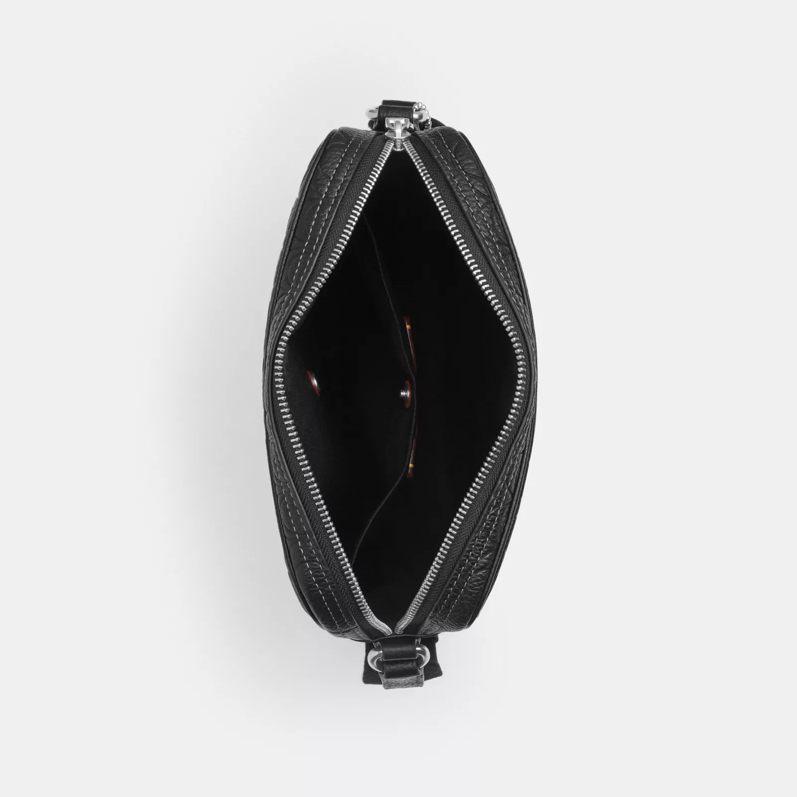 Tristan Crossbody Bag 22 In Signature Leather - Silver/Black - view 3