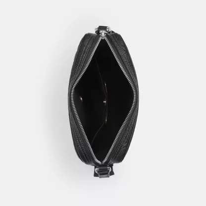 Tristan Crossbody Bag 22 In Signature Leather - Silver/Black - view 3