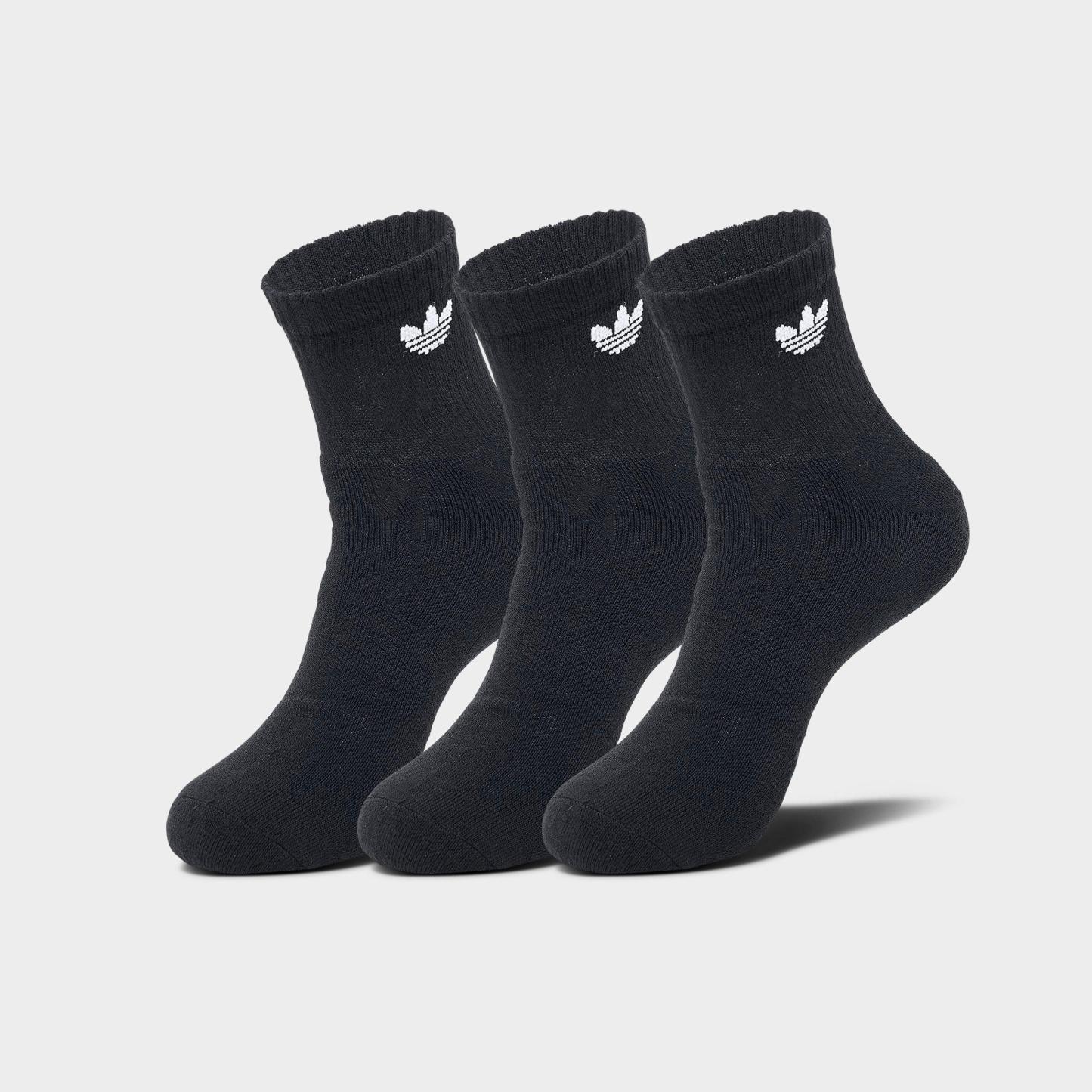 adidas Originals Trefoil Quarter Socks (6 Pack) - Black