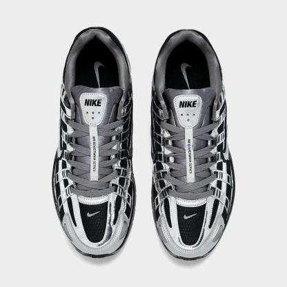 Men's Nithtke P-6000 Casual Shoes - Part 2 - Black/Metallic Silver/Pencil Point - Top view