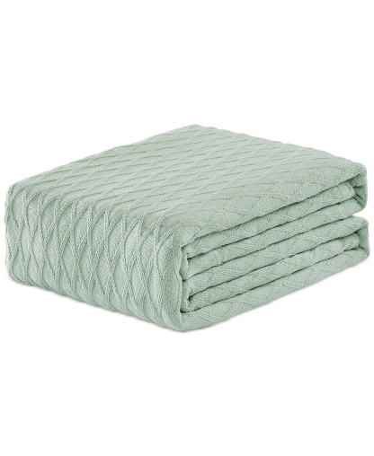 Lauren Ralph Lauren Classic Cotton Blanket, Twin - Subtle Green